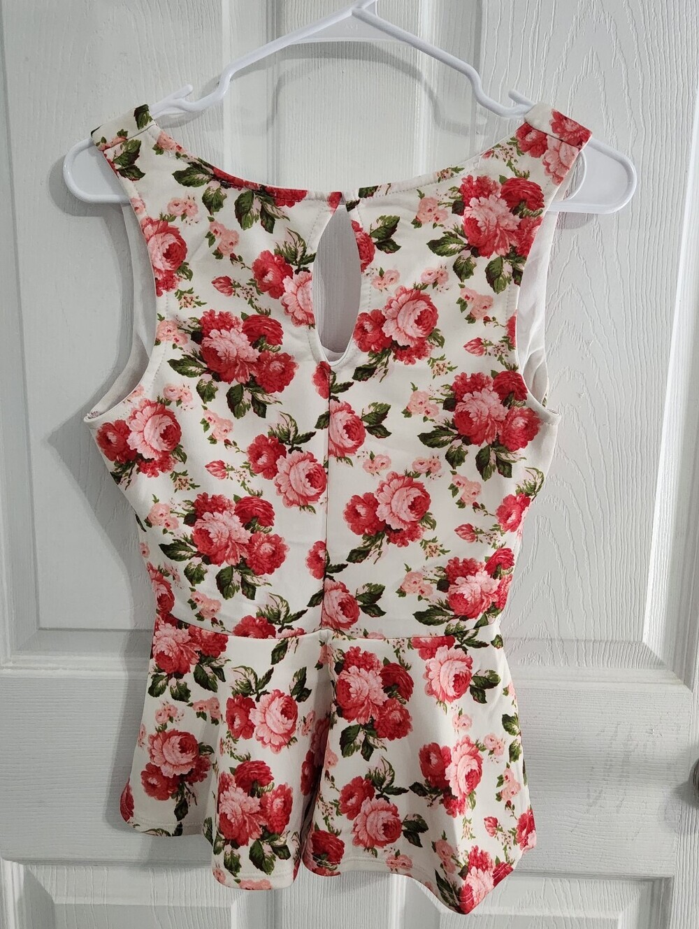 Wet seal Peplum cut out blouse y2k coquette Garden floral feminine Large - Picture 3 of 8